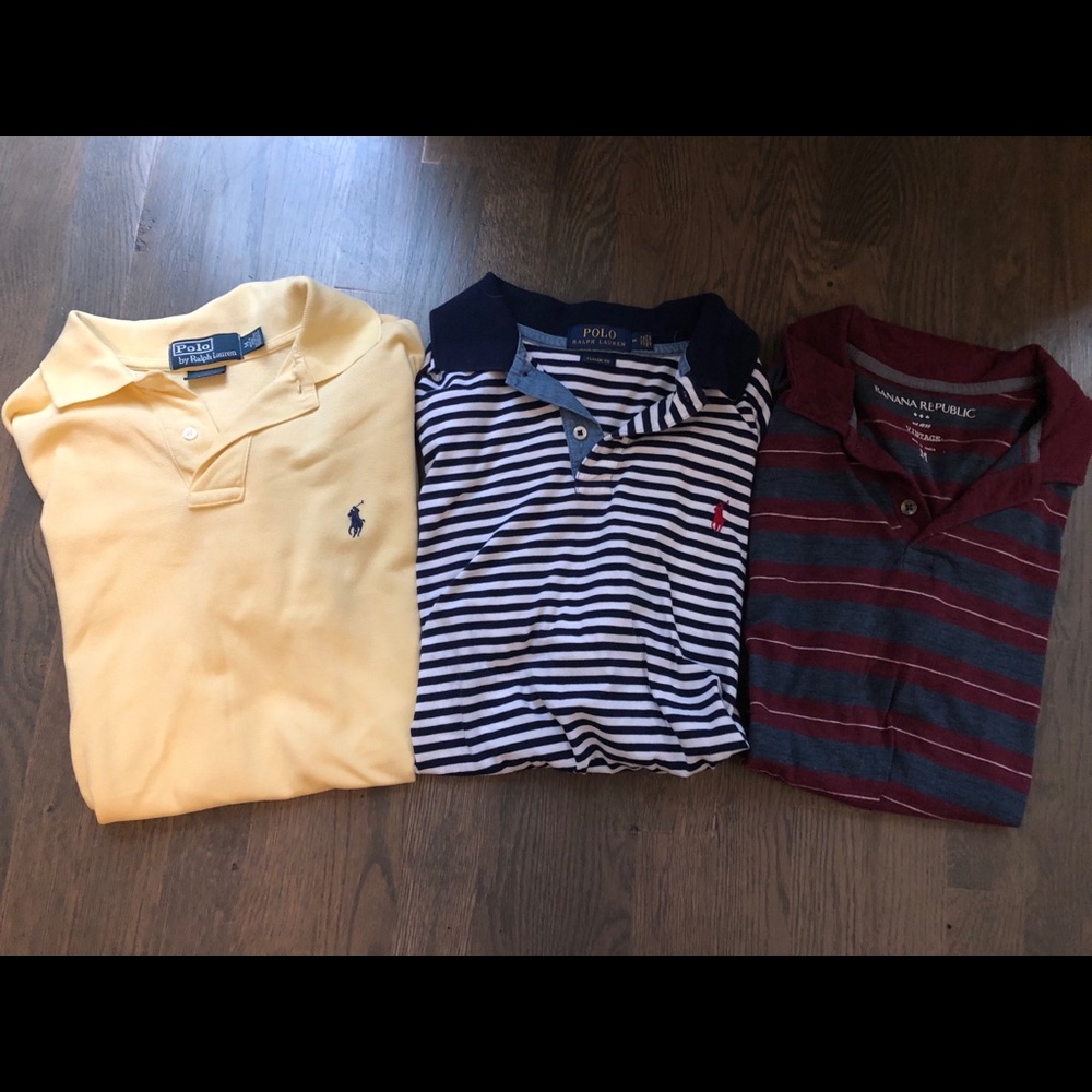 3 Shirts Polo and Banana Republic